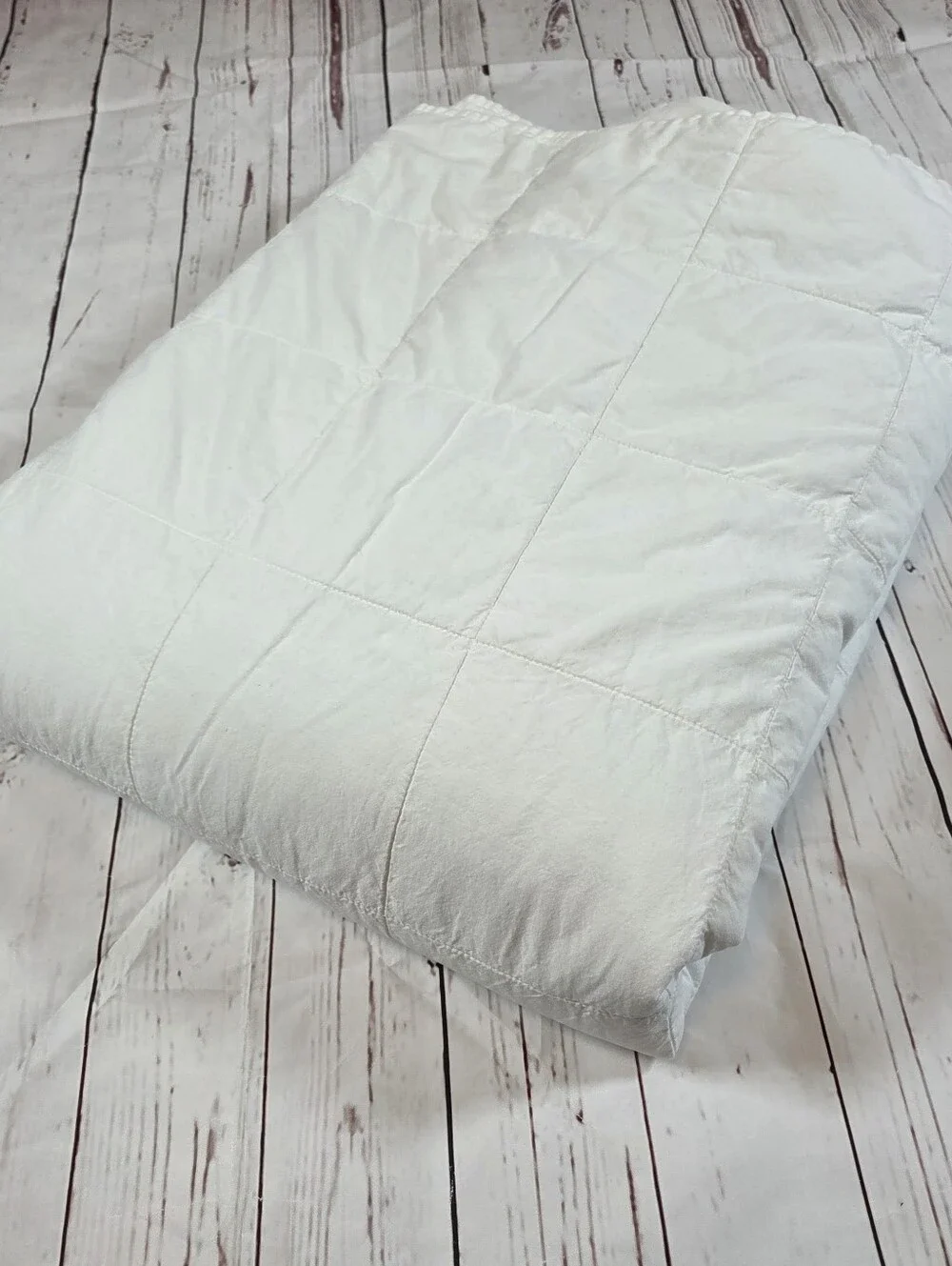 Parachute Linen Box Quilt comforter King Calking Off White